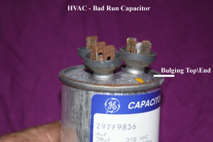 Failed capacitor store air conditioner