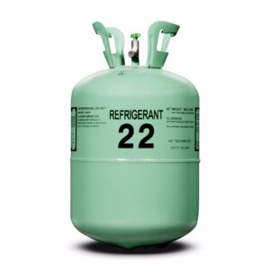 Green tank of R-22 refrigerant.